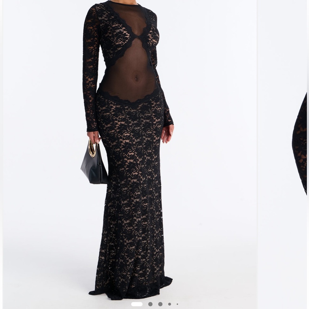Black Lace Maxi Dress